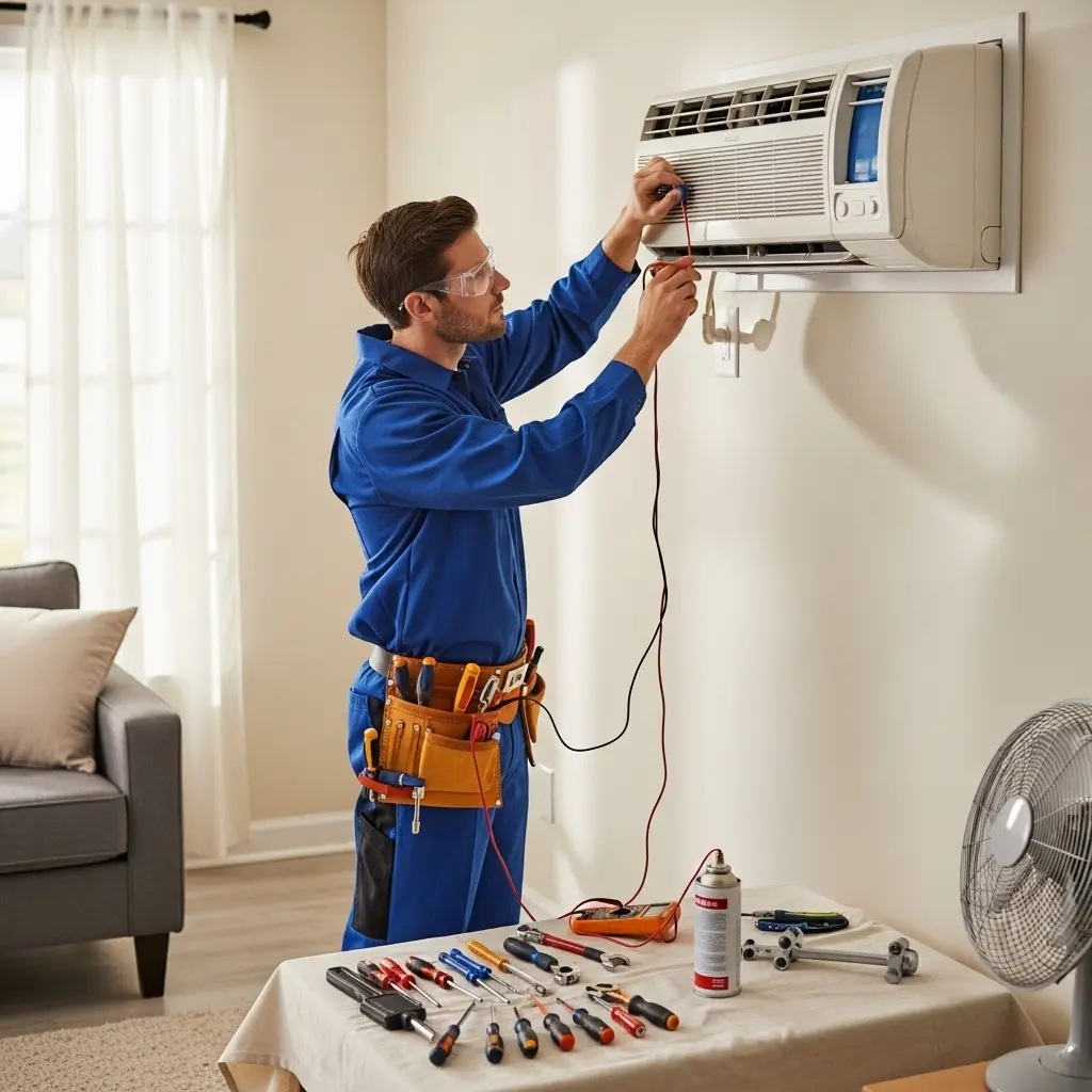 Alaşehir Protherm Protherm klima gaz dolumu ve bakım – Enerji verimliliği artırıldı. - Teknik servis örneği
